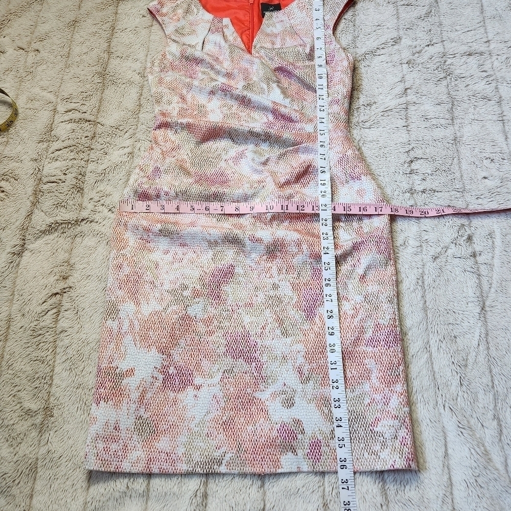 Sleeveless Dress Elegant Pastel Pinks Whites orange and Neutrals ADIANNA PAPELL - Picture 12 of 14